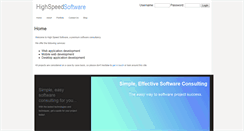 Desktop Screenshot of highspeedsoftware.org.uk