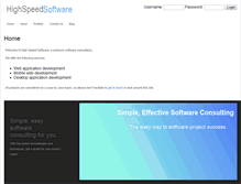 Tablet Screenshot of highspeedsoftware.org.uk